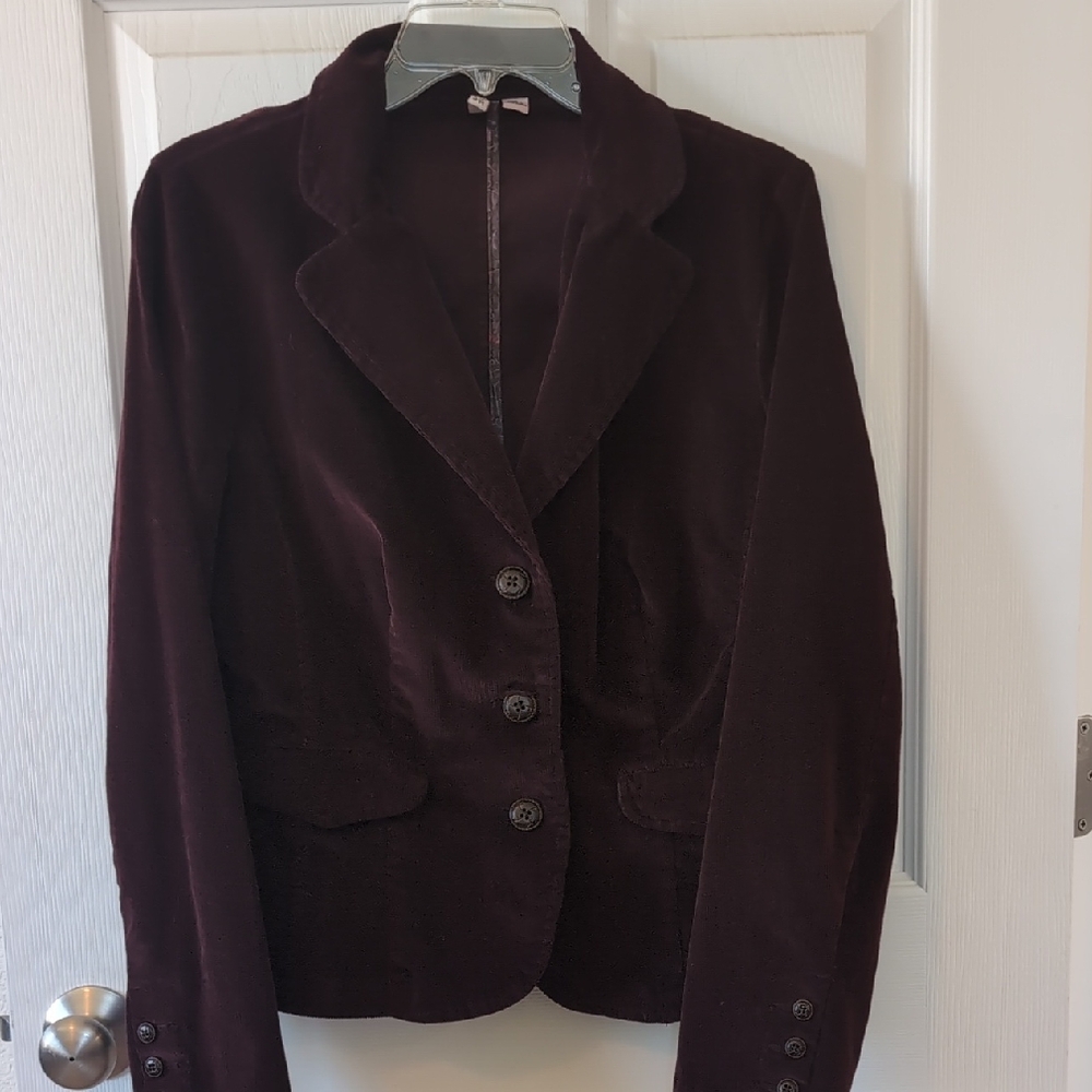 St. John's Bay Plum Velvet Blazer Jacket